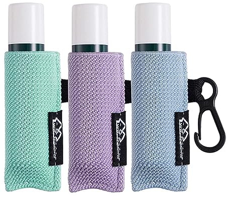 WK IEASON Lippenbalsam Halter Schlüsselanhänger Clip auf Chapstick Hülse Halter Pouch Engmaschige Elastische Lippenstift Hülse Geeignet für Eos Lippenstift