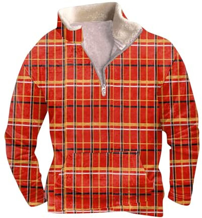 KONG JIMFAN Gefuetterte Jogginganzug Herren Hoodie Herren Angeraut Weißer Pullover Herren Pullover Gestreift Herren Besondere Kleine Geschenke Edle Häckeltop Für Herren Downhill Hoodie(Orange,M)