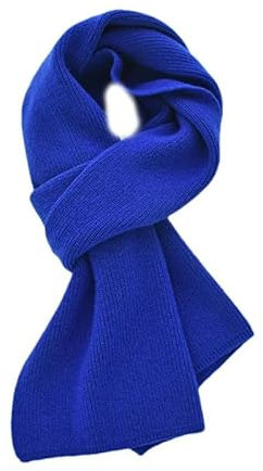 Hgvcfcv Kaschmir-Strickschals, Damen oder Herren, Winterschal, Erwachsene, warm, dick, Kinder, Wollschal, blau (1), Kids 120CM