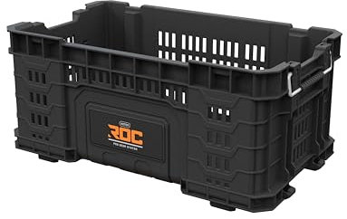 Keter ROC Pro Gear Robuste Werkzeugaufbewahrung, 55,9 cm, Schwarz/Grau