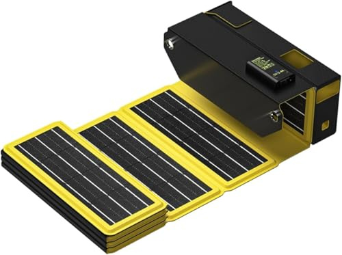 SHARGE Chargeur solaire portable pour banque d'alimentation Shargeek 140, randonnée, camping, voyage, extérieur 12 W, étanche, portable et pliable, câble USB C, compatible avec iPhone, iPad, Galaxy