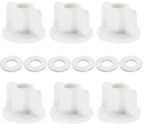 WC-Sitz Rückenmutter Unterlegscheibe Set M6 Gewinde für 6 mm Schraube - Toilettenhardware Ersatz für Obere Befestigung mit Scharnieren