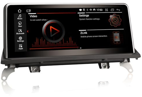 GONFEN 10,25 pulgadas 8 Núcleos Android 14 Radio Coche con Pantalla para BMW X5 E70 X6 E71 CCC 2007-2010 con Carplay Android Auto GPS Navegación Bluetooth A2DP Wifi 4G DAB+ USB iDrive 4GB RAM+64GB ROM