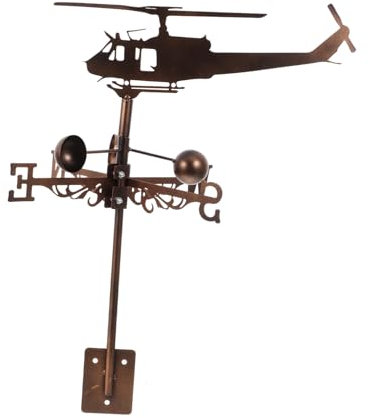 Milisten Girouette Vintage Style Hélicoptère Indicateur De Direction Vent pour Décoration De Jardin Et Villa Résistante Aux Intempéries