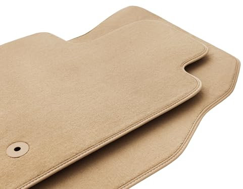 Wielganizator Automatte – vorne Autoteppiche kompatibel mit Peugeot 508 I Limousine, Kombi, SW, RXH (2010-2018) – Velours – Autozubehör - Auto Fußmatten – Fußmatte Auto – 2-teilig - beige