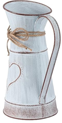 NUOBESTY Floral Arrangement Pot Metal Flower Vase Vintage and Country Style Home Office Decor