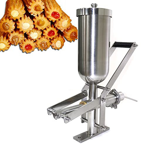 JUWTEEI Donut Maker, 5L Manual Donuts Doughnut Maker, Churro Filler Snack Dessert Stainless Steel Waffle Dispenser Donut Kitchen Pastry Making Bake Ware DIY Baking Tool