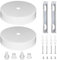 2 Stück Lampen Baldachin 80 x 25 mm, Kabelabdeckung Decke Metall, Baldachin Lampe, Baldachin Weiß, Kabelabdeckung Deckenlampe, Lampenbaldachin Weiß, Deckenbaldachin