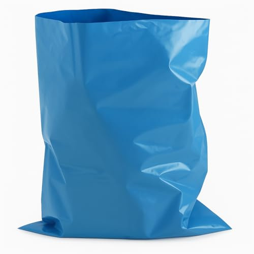 Bolsas de basura de polietileno azul de 400 g, 20 x 30 pulgadas, bolsas de basura resistentes, 100 bolsas por caja