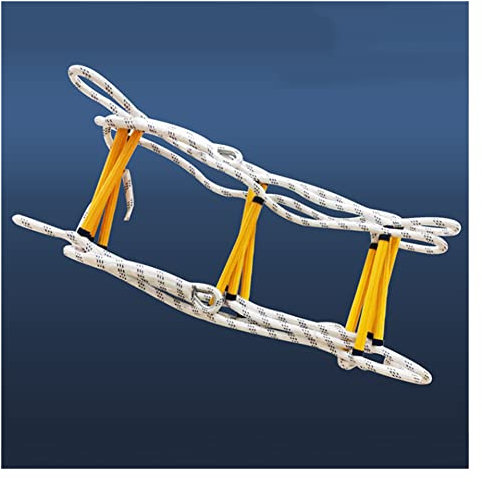 Scala di Corda, Scala di Emergenza, Scala di Corda di Emergenza con moschettone, Scala di Sicurezza Morbida/3 metri/10 Piedi