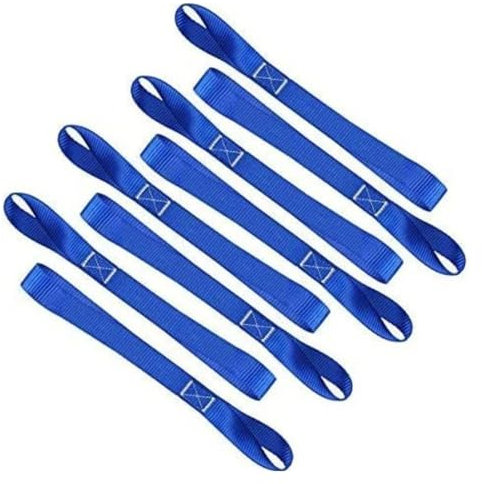 EDEDE Spanngurt, Zurrgurte Weiche Schlaufen-Spanngurte zur Ladungssicherung for ATVs, UTVs, Motorräder, Roller, Dirtbikes, Rasen- und Gartenräte, 6 Stück, 40,5 cm für Transport(Black 2Batteries)