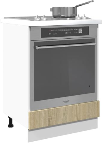 Tomostar Armoire à Four, Meuble pour Four Meuble Bas de Cuisine Chêne Sonoma 60x46x81,5 cm Aggloméré