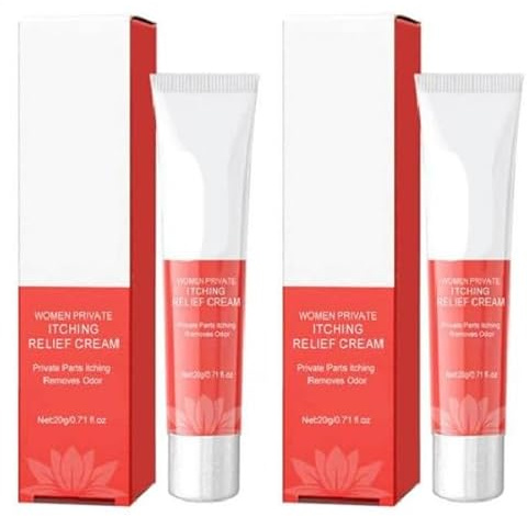 2X Crème Apaisante Intime 40g Parties Intimes,Soulagement Démangeaisons & Rougeurs | Action Rafraîchissante Instantanée | Soin Hydratant Pour Sécheresse Et Irritations | Formule Douce & Respectueuse