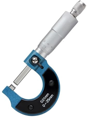 Micrometro for diametro esterno 0-25 mm, strumento di misura micrometrico meccanico, strumento di precisione da 0,01 mm