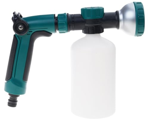 Oxtxuzdm 3. Aspersor de manguera de jardín de alta presión con dispensador de espuma y botella de 500 ml, accesorios para lavado de vehículos, rociador de jardín de alta presión