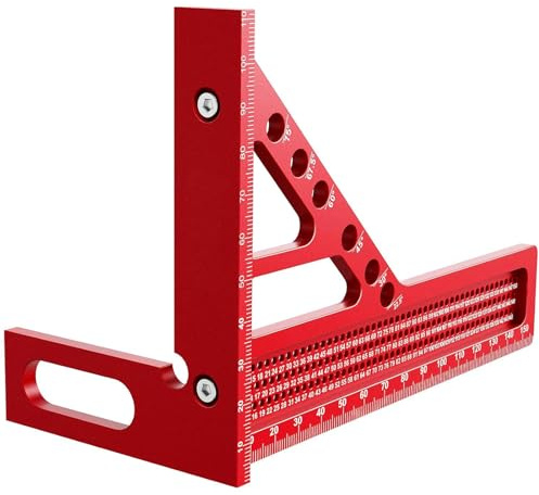 Vauki 3D Escuadra Carpintero, Escuadra Carpintero Aluminio Preciso para Trabajo de Madera, Escuadra Carpintero Multi-Ángulo 22,5-90°, Herramienta de Medición Versátil para Amantes de DIY y Artesanos