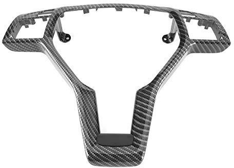 Generic Rivestimento del Volante in Fibra di Carbonio, Materiale ABS Leggero Antiruggine, con Installazione Semplice, per Classe C E CLA AMG 2012-2014