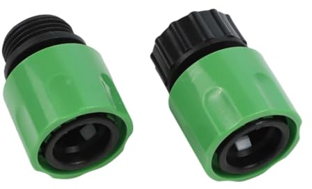Lagomloot Kit di raccordi per Tubi Flessibili da 3/4 Femmina e Maschio, Set di adattatori a connessione Rapida per Filtro dell'Acqua da Giardino, plastica ABS Verde Nero