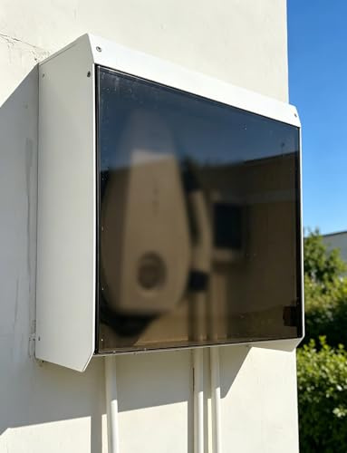 EV laddare skyddskåpa, utomhus elfordon laddningsstation tak, universell väggmonterad galvaniserad stållåda