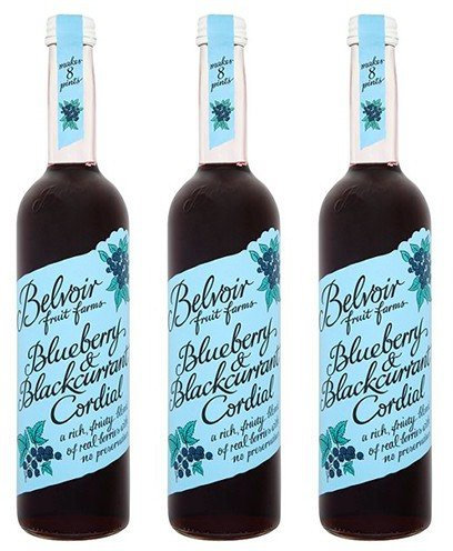 Belvoir - Cordial de arándano/grosella negra | 500 ml | paquete de 3