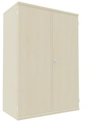 Geramöbel Flügeltürenschrank 2 Dekor-Einlegeböden, abschließbar, 800x425x1152, Ahorn/Ahorn
