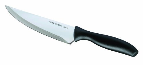 Tescoma 862042 Sonic Coltello Cuoco, Acciaio Inossidabile, Nero, 18 cm, 1 Pezzo