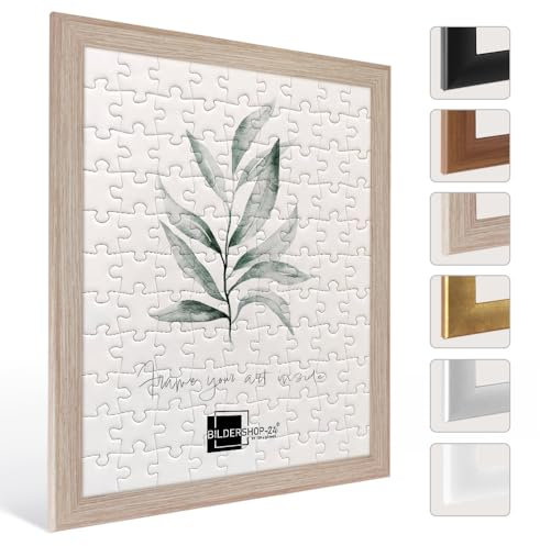 Bildershop-24 Cadre à puzzle/photo Valencia 61X71cm Chêne Sonoma pour 1500-2000 Pièces antireflet*
