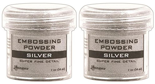 Confezione da 2 – Ranger Polvere per goffratura, argento super fine