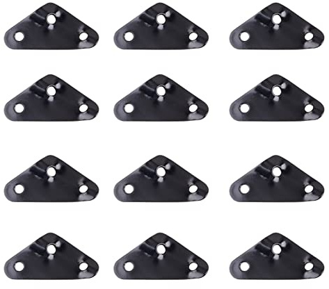 Azarxis Aluminium Guyline spännare kille rep justerare vindsnöre spänne 12-pack lätt för camping vandring backpacking picknick utomhus tält tillbehör (triangel form (svart) – 12-pack)