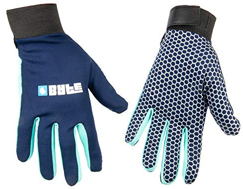 BYTE SKIN FIT HOCKEY GLOVES NAVY TEAL (SMALL)