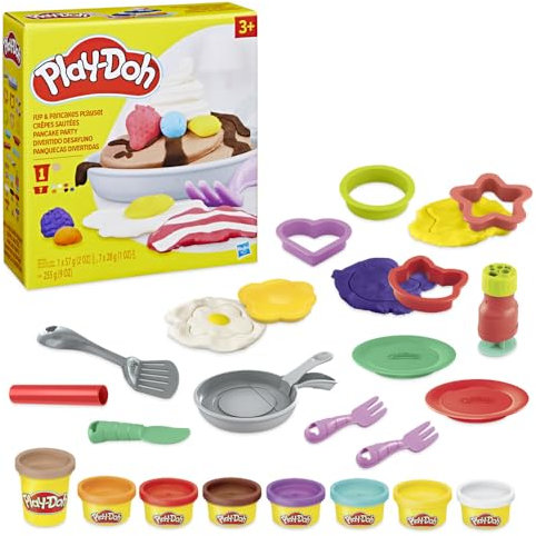 Play-Doh Kitchen Creations Pancake Party 14-teiliges Spielset für Kinder ab 3 Jahren mit 8 Farben