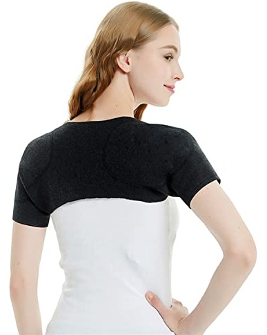 Shoulder Support Brace Warm Shoulder Protection Elastic Wool Shoulder Pad Stability Brace Adjustable Shoulder Warp Sleeve Protector for Pain Relief Injury Recovery Compression Arthritis Chronic Unisex