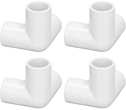 10 Stück 3-Wege-Rohrverschraubungen, PVC-Kunststoff, Rechtwinkliger T-Eckverbinder, 20 Mm Innendurchmesser (weiß), Rohrleitung und Zubehör (Weiss)