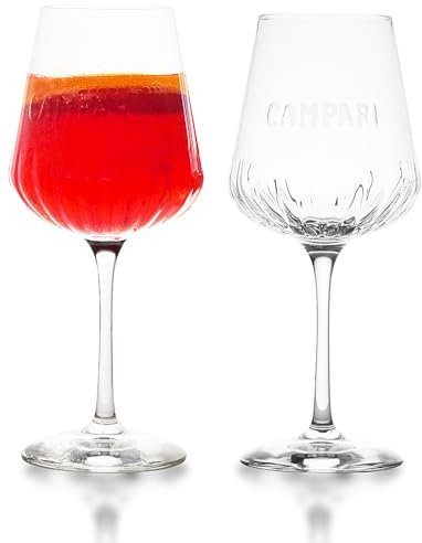 Campari - Juego de 2 copas de cóctel (2 unidades), transparente