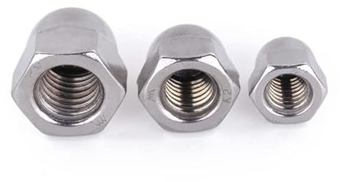 304 Edelstahl Schwarz Messing Nylon Schwarz Weiß Hutmutter Sechskantkappe Metrische Mutternabdeckung Hutmutter M3 M4 M5 M6 M8 M10 M12-M5 (30 Stück), Messing ( Color : 304 Stainless Steel , Size : M5 (