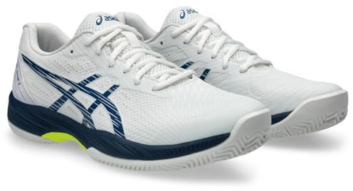 ASICS Herren Gel-Game 9 Clay/OC Sneaker, White Mako Blue, 44 EU
