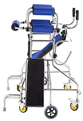 Gehhilfen für Senioren Leicht zu bedienender, zusammenklappbarer Gehwagen mit sechs Rädern, Mobilitätshilfe, Gehgestell mit Rädern, Gehhilfe, blauer Rollator, Gehhilfe, langlebige Mobilitätshilfe