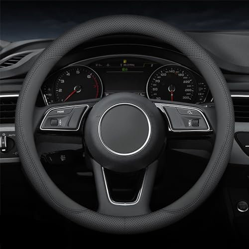 QWEERASS Lenkradbezug Auto, für Opel Corsa 2010-2024 Auto Lenkradhülle Anti Rutsch Lenkradabdeckung Atmungsaktives Lenkrad Abdeckung 15'',B-O