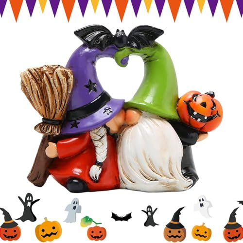 Beso Gnomos,Pareja De Gnomos - Parejas de gnomos pintados a mano de resina,Decoraciones de gnomos para el día de San Valentín, adornos de gnomos para parejas, figuras de besos enanos, decoración para