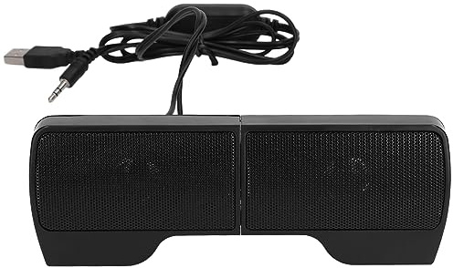 Jwthee Computer-Lautsprecher, USB-betriebene PC-Lautsprecher, kabelgebunden, USB-betriebene Computer-Soundbar, externer Lautsprecher für PC, Laptop, Tablets, Monitor