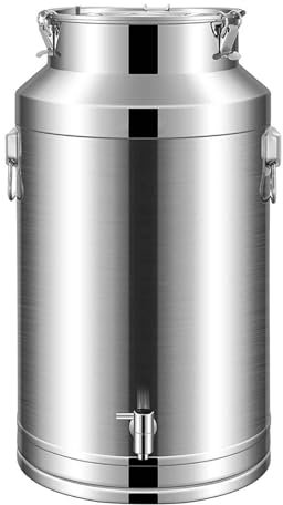 Bricco per latte in acciaio inox, con rubinetto, multiuso, per vino, tè, accessorio da cucina durevole e versatile