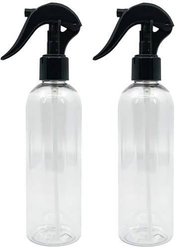 BIOHY Botella de spray de 250 ml (transparente) (Juego de 2) | Rociador químicamente resistente para productos de limpieza, aceite y plantas | Atomizador para artesanía, hobby (Sprühflasche)