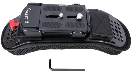 NICEYRIG Quick Release Shoulder support Kit,Camera Shoulder Rig with Quick Release Baseplate for Dslr Camera & Camcorder Mounting, 15mm Rods, Filmmaking Video Stabilizer