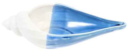 TOGEVAL Bandeja Decorativa de Cerámica Azul para Mesa, Organizador
