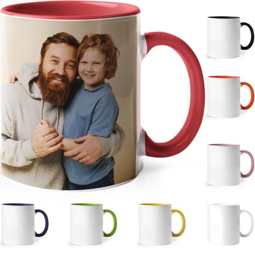 latostadora Taza Personalizada Con Foto o Texto - Tazas Personalizadas Dia del Padre Madre - Tazas de Colores para Personalizar - Regalos Personalizados Taza Personalizable - Personalised Mug