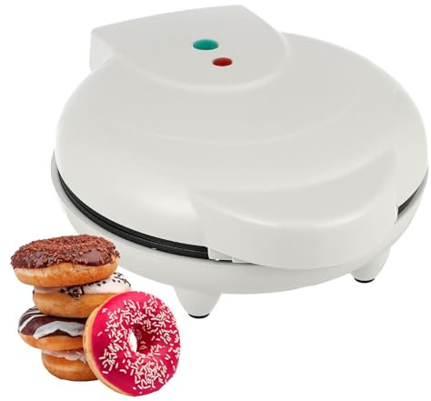 Máquina de - molde de rosquillas antiadherente, molde de rosquillas de alta potencia 1200 W para desayuno, refrigerador, postre, apto para 7 buñuelos, tampón