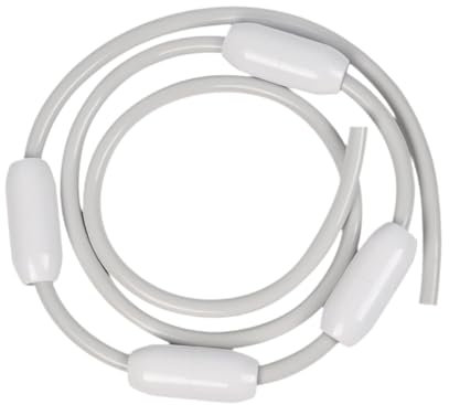 perfk Poolreiniger Futterschlauchpoolreiniger Schlauch Reparaturteile, Zubehör für 380 professionelle, robuste mit 4 Float Heads, weißer PVC