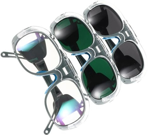 Veemoon 3paires Lunettes De Soudage Ergonomiques Anti-impact Verres Interchangeables Protection Polyvalente Pour Cyclisme Poussière Et Soudure Confort Léger Et Haute Transparence