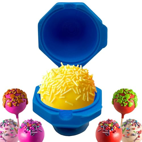 Cakepop Backformen in verschiedenen Formen, Runder Cake Pop Ausstecher mit Form, Einfache Entnahme Dessertformer Hilfe für die Herstellung von Schokolade Mochi Kekse Reisbällchen Geburtstagsfeiern Hoc