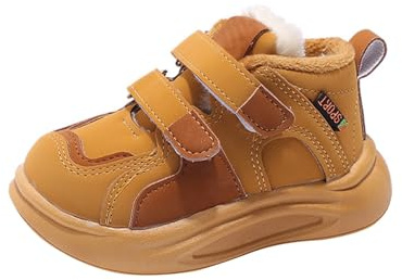 Chaussures d'hiver pour bébé garçon et fille - Chaussures d'hiver chaudes en peluche - Chaussures de sport pour bébé garçon et fille - Chaussures d'apprentissage de la marche - Chaussures de course de
